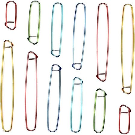 12 st stygnhållare Set Mark Large Pin Garn Markers