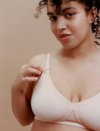 CHANTELLE Pure Maternity Wirefree Bra - Beige - M