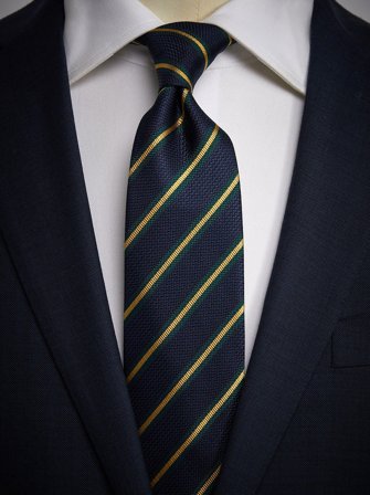 John Henric Men's Blue & Yellow Tie Striped Size 7,5