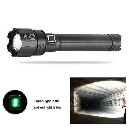 Led Ljus Ficklampa Power Display Laddning Teleskopisk Zoom