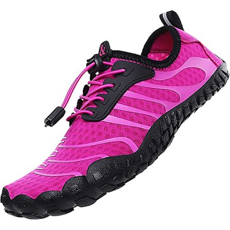 Badesko, strandsko, dame- og herresko for stranden, hurtigtørkende dreneringshull, badesko, sjøsko, surfesko, bassengsko Rosa