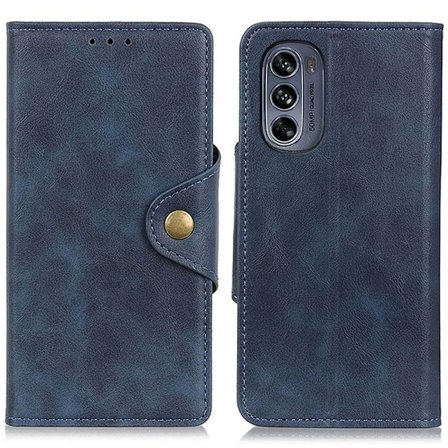 Alpha läder Motorola Moto G62 5G fodral - Blå
