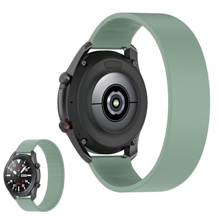 22 mm universal klockarmband i elastisk enkel silikon - Ljusgrön / Ljusgrön