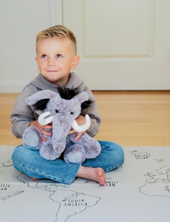 Teddykompaniet Mammoth, Max - Grey - H:25CM