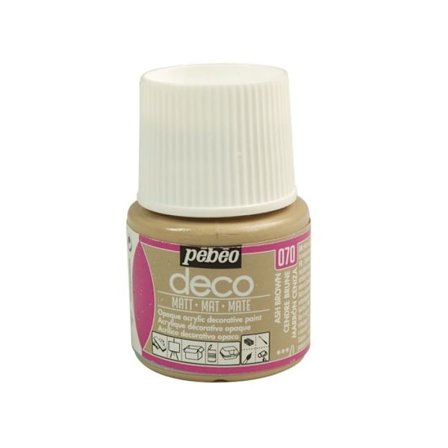 Acrylmaling - Pébéo - P.BO Dekoration - Brune aske - 45ml - Mat finish