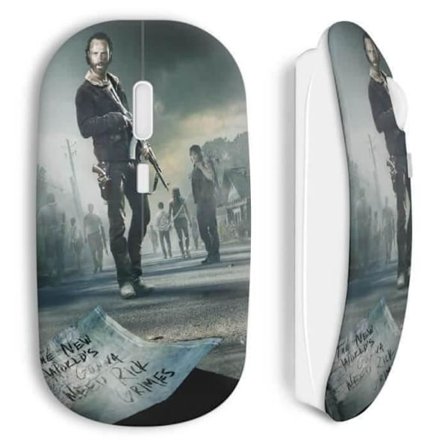 Trådlös mus - The Walking Dead - Vit - Wifi USB nyckel inkluderad - Kompatibel med Mac och PC