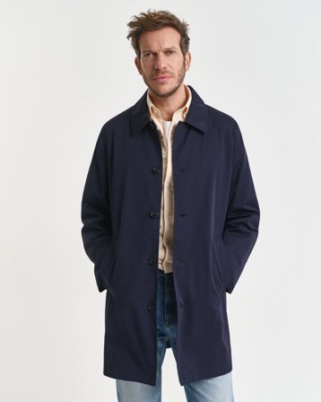 GANT Herren Kurzmantel aus Baumwolle (L) Marineblau