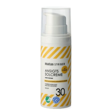 3 for 2 - Matas Striber Ansigts Solcreme SPF 30 Uden Parfume 50 ml, Skincare, Solcreme, Solcreme Til Ansigtet