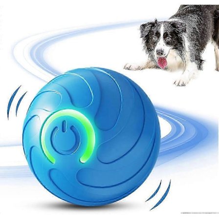 Vibrerende Hundebold, Bevægelig Hundebold, USB Genopladelig Rystebold Legetøj til Hunde, Interaktiv Hund Hoppebold, Automatisk Bevægelig Hundebold 