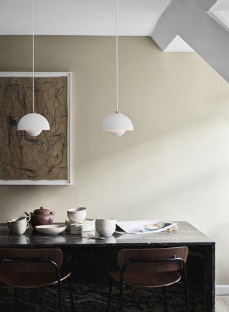 Flowerpot VP1 taklampe Ø23 - matt hvit