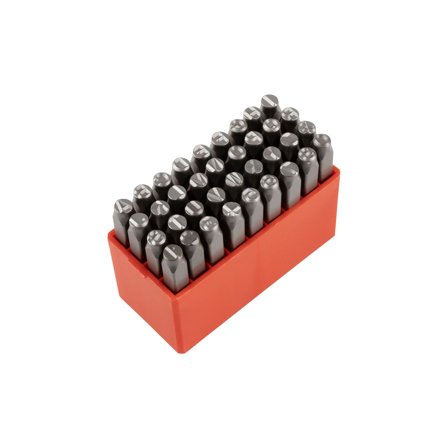 PELA 549860 Bokstavs- och sifferstans 6 mm, 36-pack, Verkstad