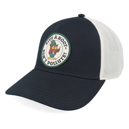 American Needle - Svart trucker Caps - Woodsy Owl Valin Ivory/Black A-Frame Trucker @ Hatstore