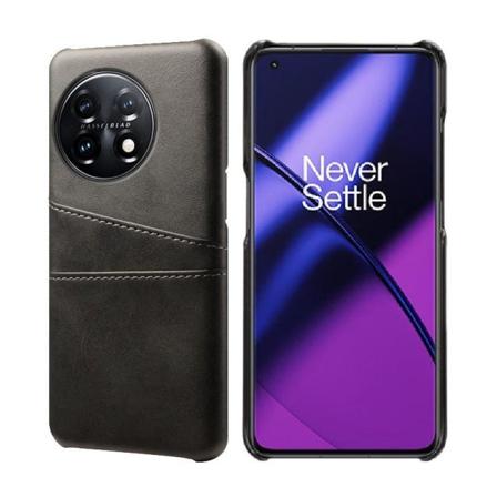 OnePlus 11 5G matkapuhelimen kansikorttikotelo Retro V2 Black