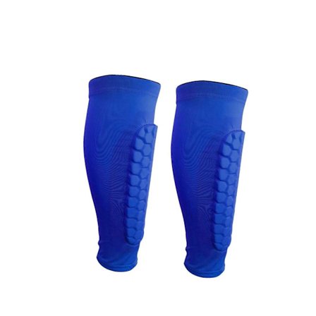 1 Par Fotball Leggbeskyttere Ermer, Beskyttende Leggbeskytter Erme Profesjonelle Kollisjonssikre Leggbeskyttere for Menn, Kvinner og Ungdom (Blå)