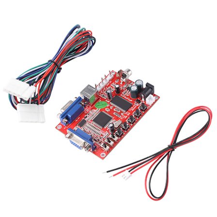 VGA-RGBS/CGA/AV/S-video-muunnin, korkeasta matalaan resoluutioon, arcade-peleille, kaapelilla