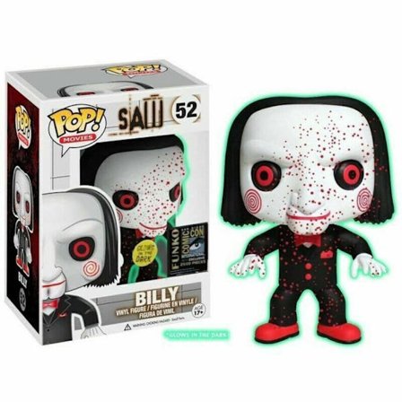 Filmer: Saw - Billy Vinylfigur 10cm, Glow-in-the-Dark Edition, Perfekt Present för Fans