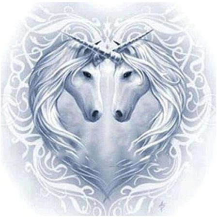 Diamond Painting Fyrkantiga Pärlor 50x50 Cm 5d Diy Häst Vinter Multifärg