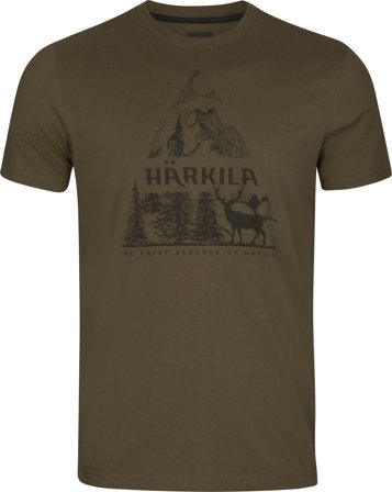 Härkila Nature S/S T-Shirt t-paita, tummanvihreä