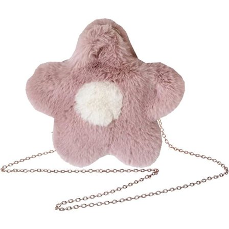 Søt plysj crossover-veske for kvinner, chic liten skulderpung, mobiltelefonlommebok for jenter