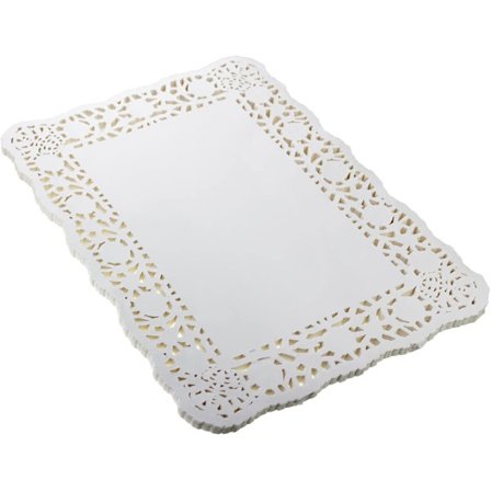 150 stk. Hvide blonde rektangulære papirservietter kageemballage pude