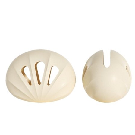 2-pak silikone makeupsvampholder – åndbar støvtæt beauty blender-etui, våd-tør kompatibel Beige