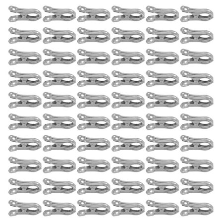60 stk. Haveklemmer, drivhusnetklemmer i rustfrit stål, stærkt greb