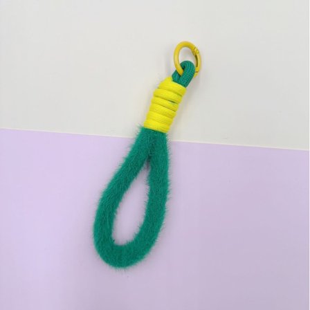 Ny färgad plysch tvåfärgad mobiltelefon kort hängande rep, anti-förlust armband, rep, vattenkopp, fashionabel mobiltelefonkedja hängande tillbehör