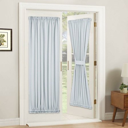 1 Paneeli Liukuva Oviverho - Täydellinen Pimennysläpäisemättömyys Lämpöoviverho Paneeli Kaihdin ja Varjo Ranskalaiselle Sivuoville - 52" x 72" 1 