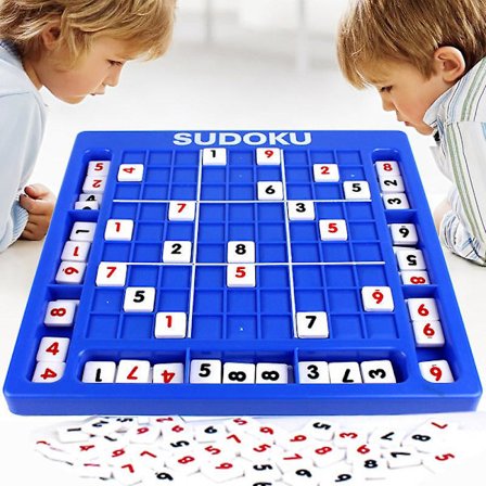 Sudoku brætspil - Matematik hjernevrider skrivebordslegetøj til børn og voksne børns intellektuelle udvikling