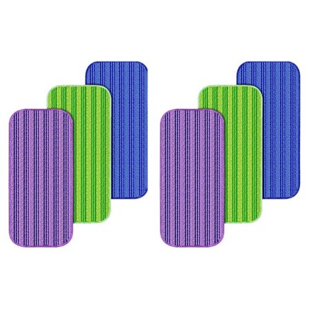 Moppepude, våd og tør, husholdningsstøvklud, rengøringsværktøjstilbehør, genanvendelig mikrofibermoppepude, egnet til Swiffer og Wet Jet, 6-pak