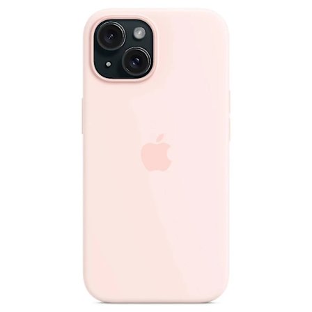 [14Y] iPhone 15 Cover Kompatibelt med MagSafe Ridsefast Silikone Cover - Pink