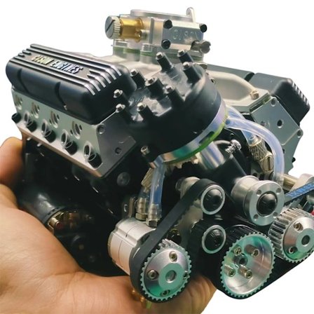 V8 Mekanisk Motor Ornament Simulationsmotor Resin Ornament Stilfuldt Skrivebordshåndværk Til Kontorbord