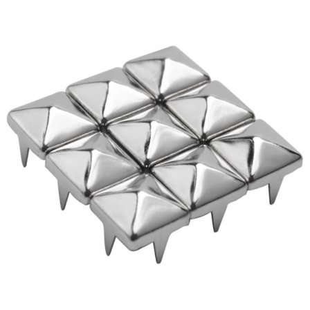 200 st Koppar 6 mm Silver Nitar Pyramider Dekoration