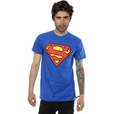 Dc Men Superman Logotyp Kortärmad T-shirt med rund hals - vuxen, 3xl