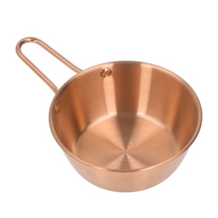 Rose Gold Anti-skoldningsskål i rustfrit stål med håndtag til camping og vandreture