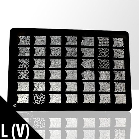 Stempelplade - Negledekorationer - L(V) - Rektangel