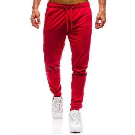 Solida, Elastiska Träningsbyxor Med Dragsko För Män Red Xl