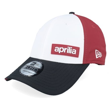 New Era - Motor Vit adjustable Keps - Aprilia Flawless Patch 9FORTY White/Red/Black Adjustable @ Hatstore