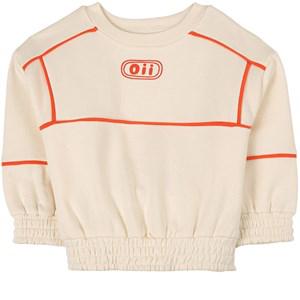 Oii Sweatshirt w Piping Oii Tofu GOTS 134/140 cm - Jumpers and knitwear - 134/140 cm - Cream