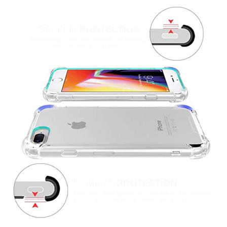 Praktiskt Skyddsskal I Silikon (floveme) - Iphone 8 Plus Transparent/genomskinlig