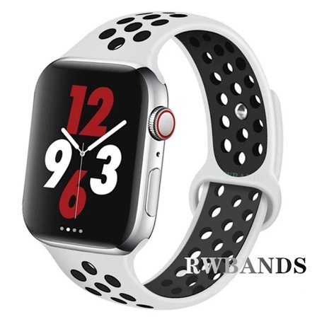 Sportarmband för Apple Watch Band 46mm 44mm 40mm 42-38-41mm 45mm Andningsbart Armband iWatch Series 10 9 8 7 6 SE 5 3 Ultra 2 49mm