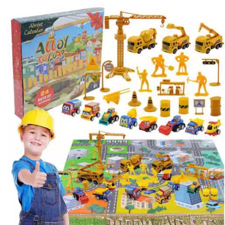 Adventskalender Biler 2024 flerfarget