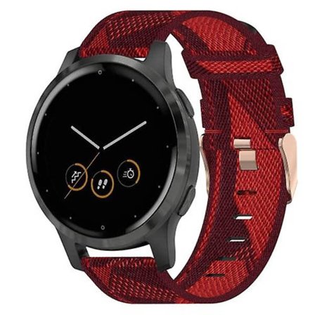 For Garmin Vivoactive 4s 18 mm nylon vevd klokkerem