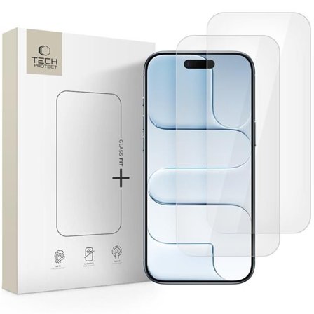 Tech-Protect Glass Fit+ 2-pack karkaistua lasia iPhone 17 Air - läpinäkyvää