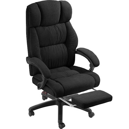 Kontorsstol Jillien med fotstöd och velouröverdrag