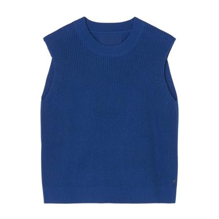 Marc O'Polo, Sleeveless jumper in a regular fit Niebieski, Kobieta, Rozmiar: M