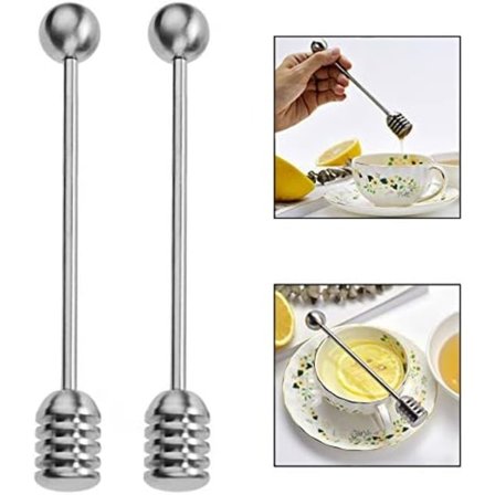 2 kpl 304 ruostumattomasta teräksestä valmistettua hunajalusikkaa, siirappikauha