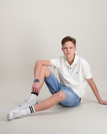 C.P. Company POLO SHIRT Hvit Pique Gutt - Kids Brand Store