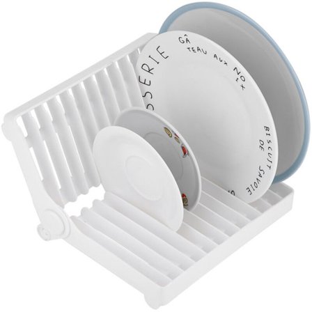 Hopfällbart torkställ för disk i köket, bestickavrinning, förvaringslåda i plast