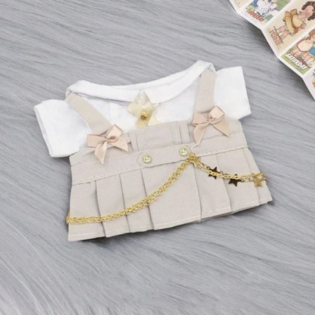 1 sett/1 par T-skjortekjole for dukkeklær 2 2 2